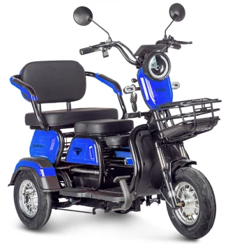 Электротрицикл Rutrike Gelbert Caf 48V/60V 600Вт Синий